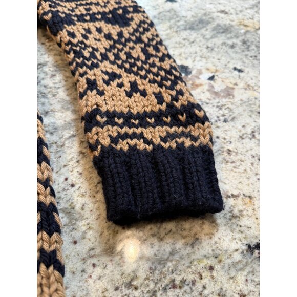 Yigal Azrouel M Mohair Wool Alpaca Chunky Knit Long Cardigan Coat Geometric Zip - Picture 7 of 16